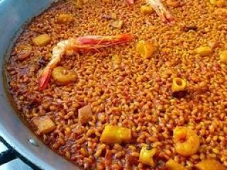 Benidorm style of paella de arroz a banda
