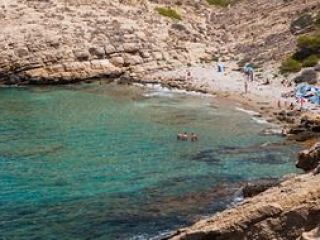 View of Almadrava cove in Benidorm