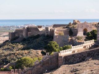 Aerial view of the Roman castle of Sagunto