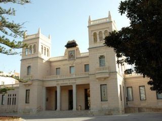 View of the facade of the archaeological museum of Alicante