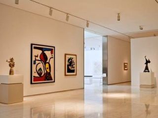 View of the interior gallery of the contemporary art museum of Alicante