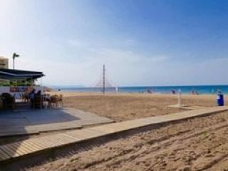 Les Bovetes beach on the sand