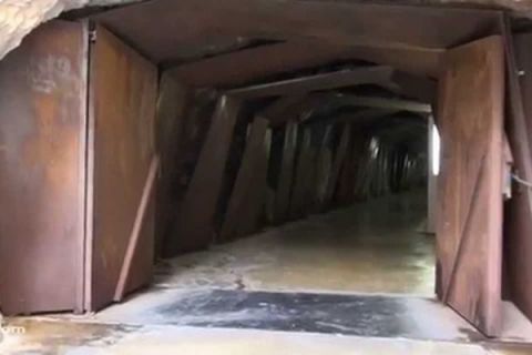 Entrance to the Denia castle tunnel